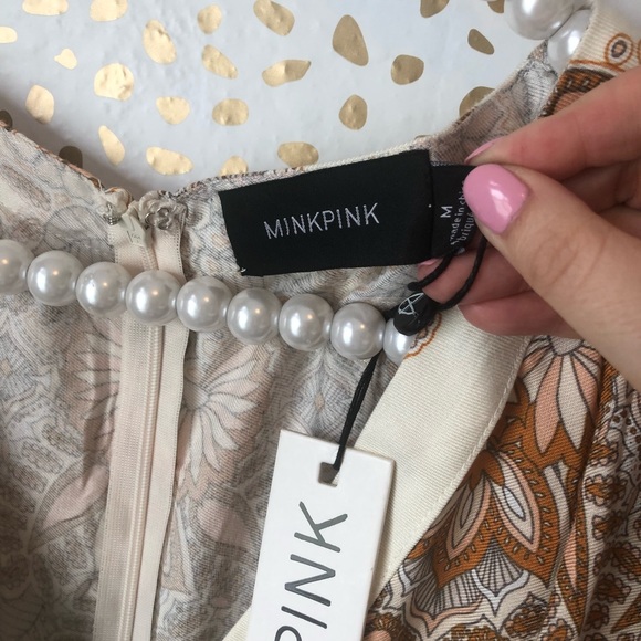 NWT Minkpink Tie Waist Floral Paisley Romper - Picture 5 of 7